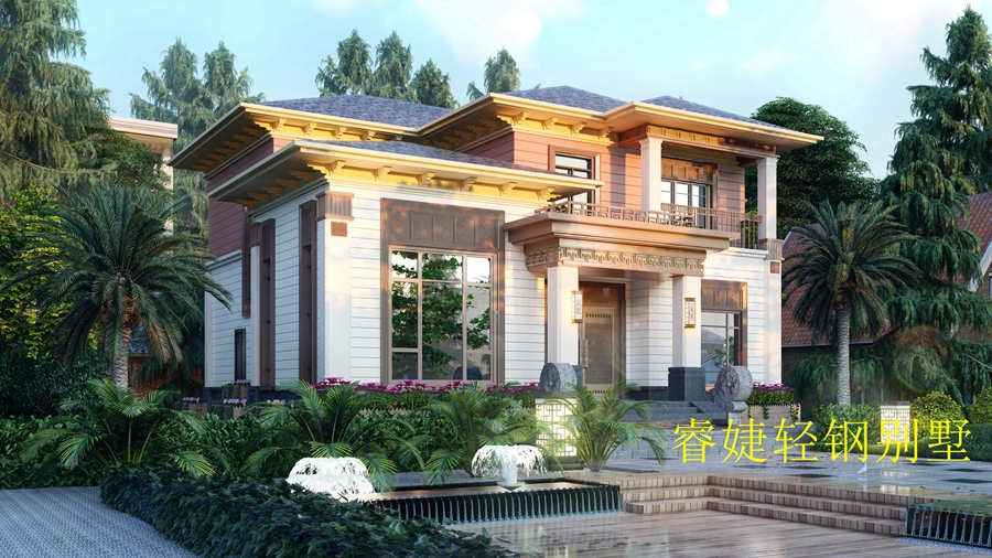 農(nóng)村建房兩層輕鋼別墅得多少錢?